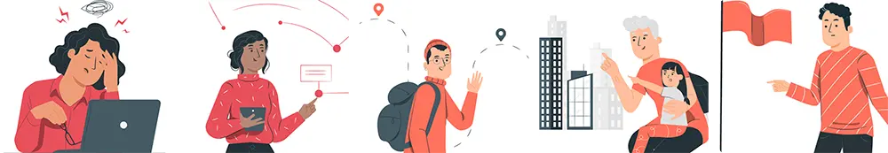 Five personas representative of Rotterdam citizens' online behavior