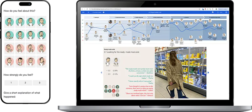 Emotion Mapping platform interface