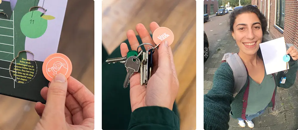 Users take a token from the calendar to start a new task