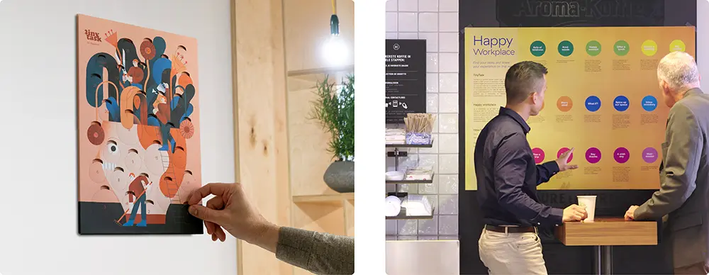 Employees use TinyTask at home or at the office